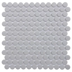 Light Grey Penny Round - glass tile